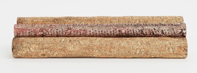Realistic 3D Render of Tree Logs