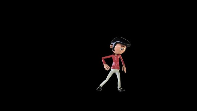 4K Elvis Plastic Toy Dance Loop animation.3840&times;2160.10 Second Long.Transparent Alpha video.LOOP.
