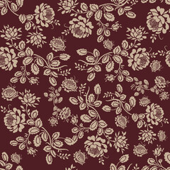 seamless pattern background with roses