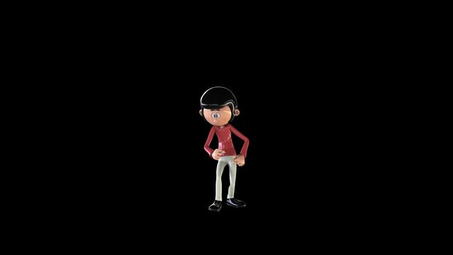 Elvis Dancing animation.Full HD 1920&times;1080.7 Second Long.Transparent Alpha video.LOOP.