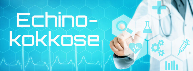 Arzt mit futuristischem Interface - Echinokokkose