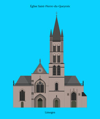 Fototapeta premium Église Saint-Pierre-du-Queyroix, Limoges
