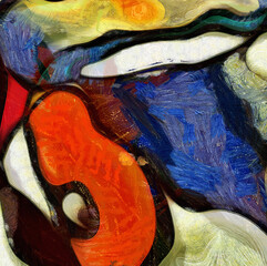 Swirling Shapes, Color and Lines