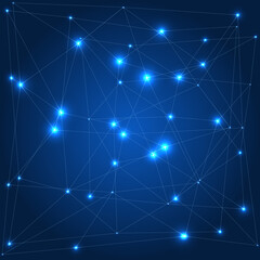 Fototapeta premium Vector image of the neural network concept. Abstract background. Network or connection. Network technology.