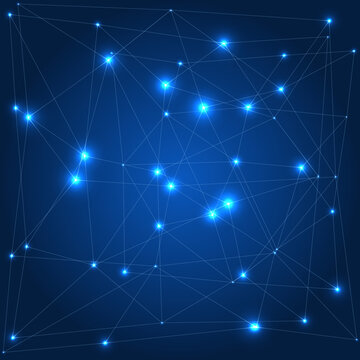 Vector image of the neural network concept. Abstract background. Network or connection.  Network technology.