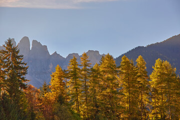 Nice panoramic view of Italian Dolomities