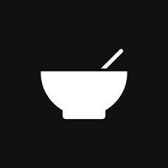 Soup icon on grey background
