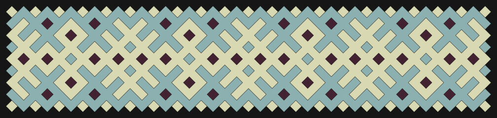Multicolor truchet tiling connections illustration