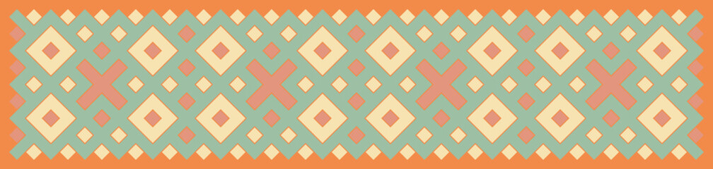 Multicolor truchet tiling connections illustration