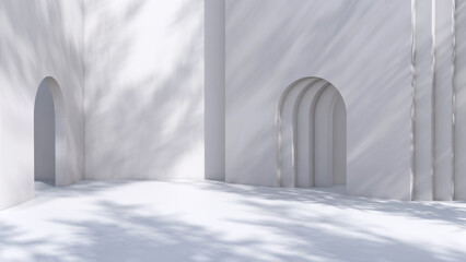 Empty room with Wall Background. 3D illustration, 3D rendering	
