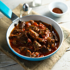 Traditional homemade beef goulash