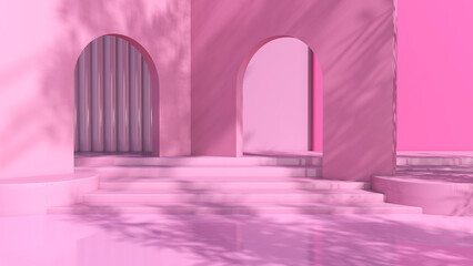 Empty room with Wall Background. 3D illustration, 3D rendering	
