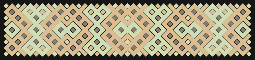 Multicolor truchet tiling connections illustration