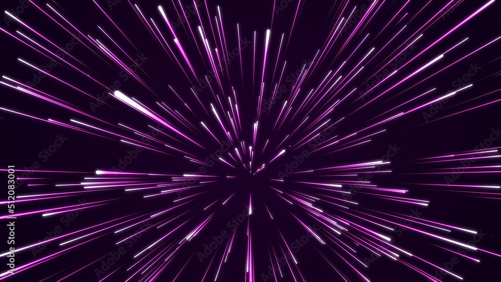 Poster abstract hyperspeed background. movements of big data cyberspace. dynamic light lines on the speed. 