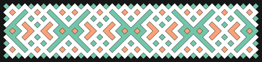 Multicolor truchet tiling connections illustration