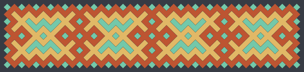 Multicolor truchet tiling connections illustration