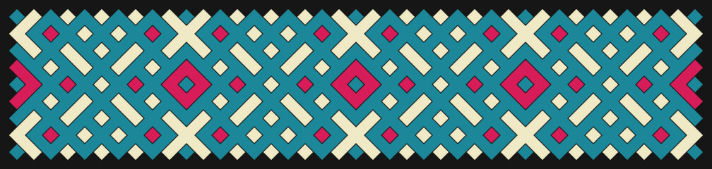 Multicolor truchet tiling connections illustration