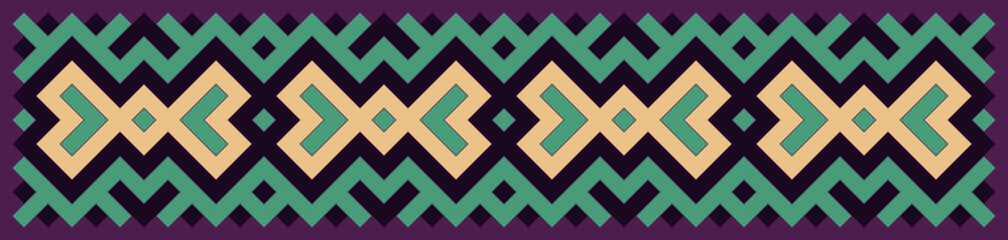 Multicolor truchet tiling connections illustration