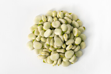 heap of fresh broad beans