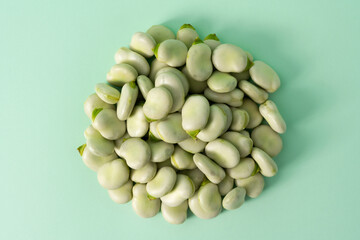heap of fresh broad beans