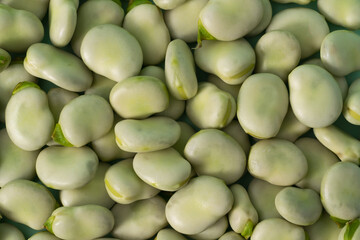 heap of fresh broad beans