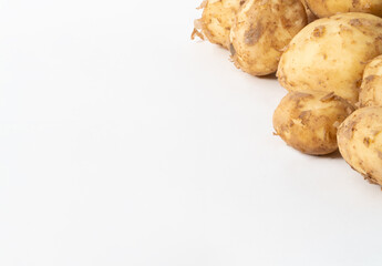 Heap of Fresh baby potatoes