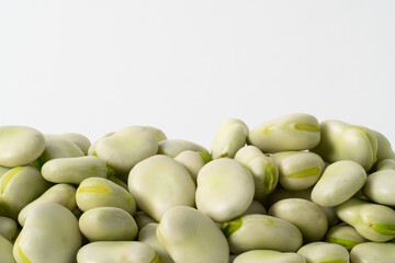 heap of fresh broad beans