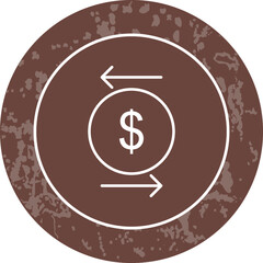 Unique Line Round Icon