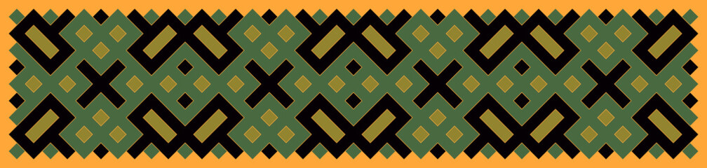Multicolor truchet tiling connections illustration