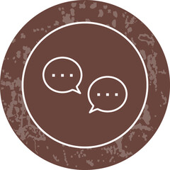 Unique Line Round Icon