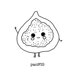 Digital illustration of funny fruit