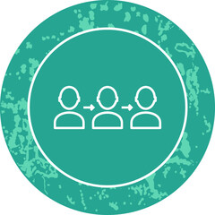 Unique Line Round Icon