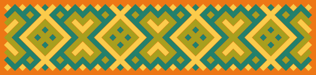 Multicolor truchet tiling connections illustration