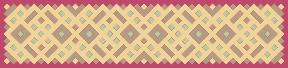 Multicolor truchet tiling connections illustration