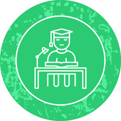 Unique Line Round Icon