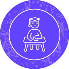 Unique Line Round Icon