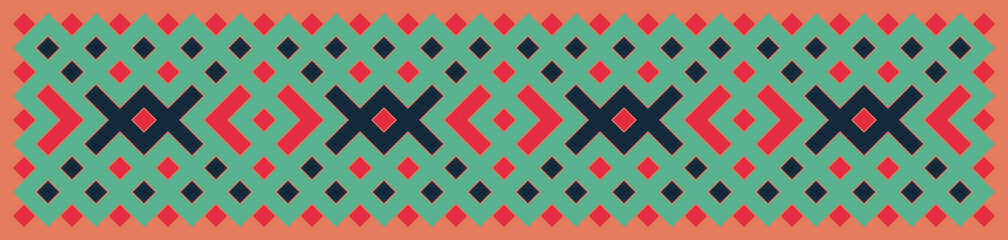 Multicolor truchet tiling connections illustration