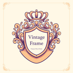 Vintage Frame Illustration Template