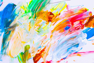 Abstract colorful paint background. Copy space.
