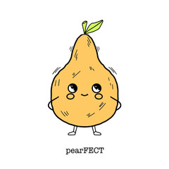 Digital illustration of funny fruit
