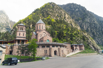 Dariali Monastery Complex located in Kazbegi, Georgia. High quality photo