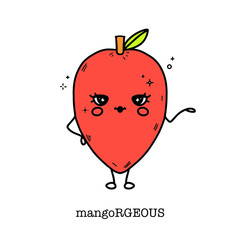 Digital illustration of funny fruit