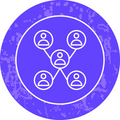 Unique Line Round Icon