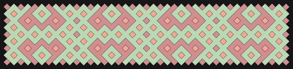 Multicolor truchet tiling connections illustration