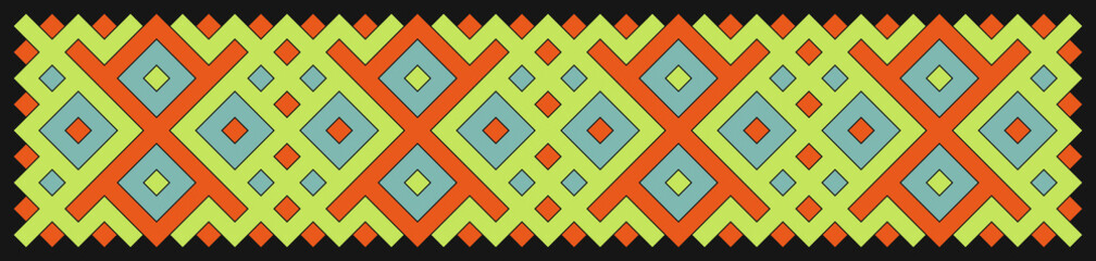 Multicolor truchet tiling connections illustration