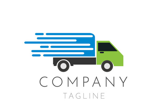Simple van delivery service logo template. Illustration graphic vector of logistics and delivery company logo design template, Delivery logo design.