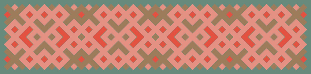 Multicolor truchet tiling connections illustration