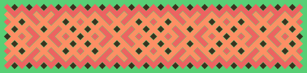 Multicolor truchet tiling connections illustration