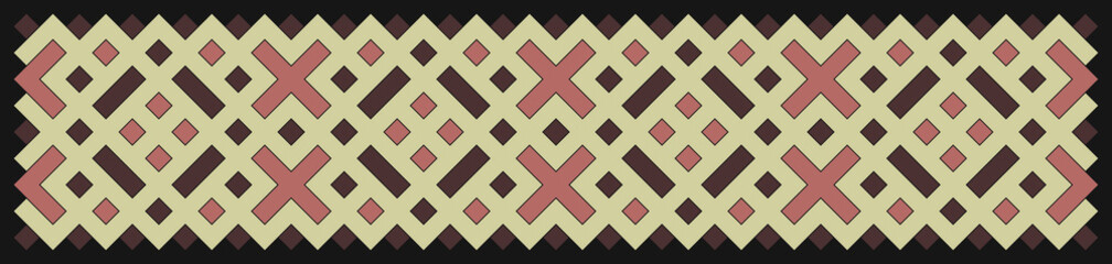 Multicolor truchet tiling connections illustration