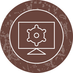 Unique Line Round Icon